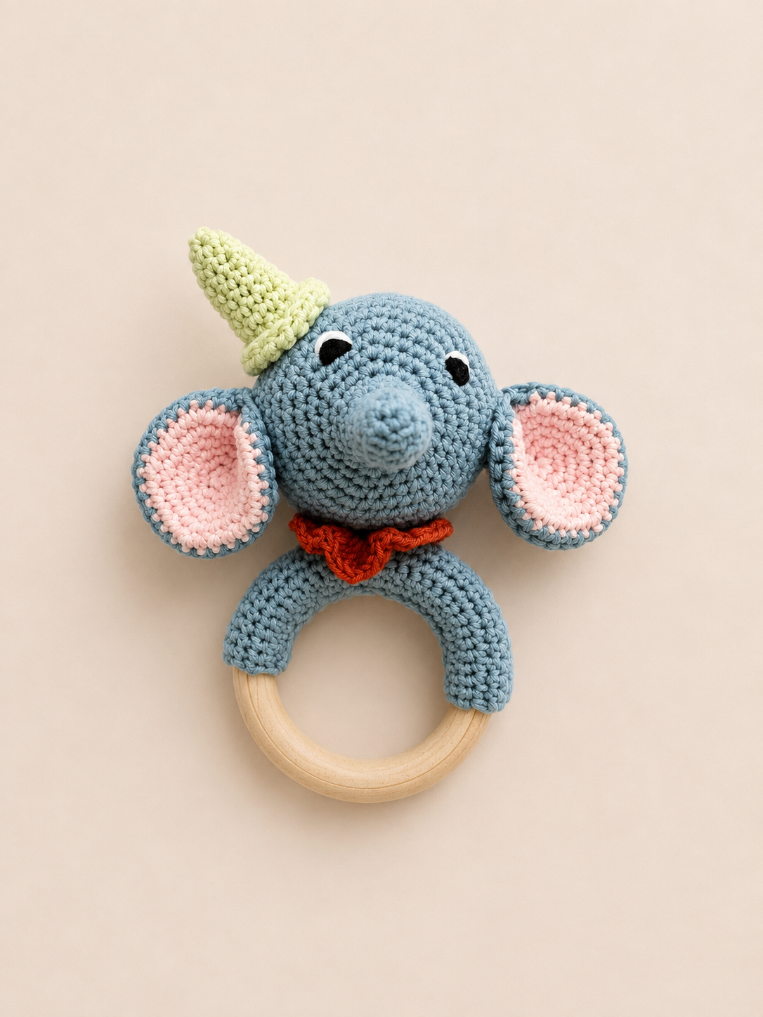 Coffret hochet et attache sucette personnalisable - Éléphant - vue 2
